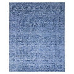 8
1"x10
Purple Saturated Colors and Design Hand Knotted Wool
Silk Rug