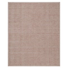 8'1"x10' Rose Pink Modern Plain Decor Box Design Loomed Knotted Soft Wool Rug