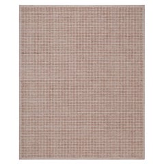 8
1"x10
 Rose Pink Modern Plain Decor Box Design Loomed Knotted Soft Wool Rug