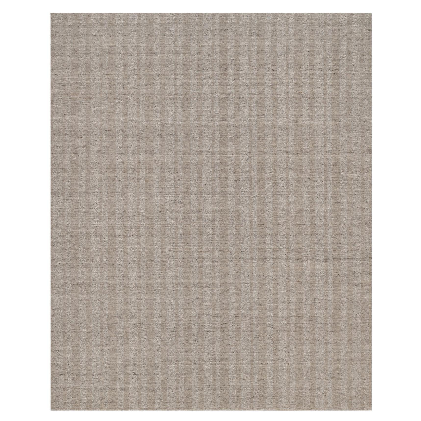 8
1 "x10
Tan Brown Hand Loomed Salt and Pepper Effect Stripes Design Wollteppich