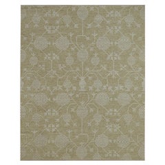 8'1 "x10'1" Brown Pomegranate Khotan Design Hand Knotted Pure Wool Oriental Rug (Tapis d'Orient en pure laine nouée à la main)