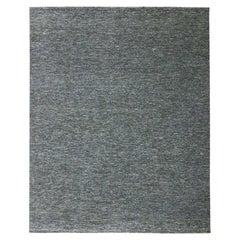 8'1 "x10'1" Gris Kohinoor Herat Tapis de laine noué à la main à motifs géométriques répétitifs