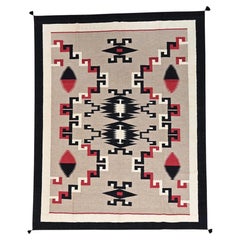 Tappeto in pura lana, tessuto a mano, con motivo geometrico in stile sud-occidentale, trama piatta, marrone, 246 x 310 cm