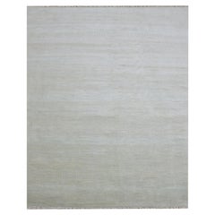 8'1"x10'3" Bleeker Beige Hand Knotted 100% Wool Grass Design Oriental Rug