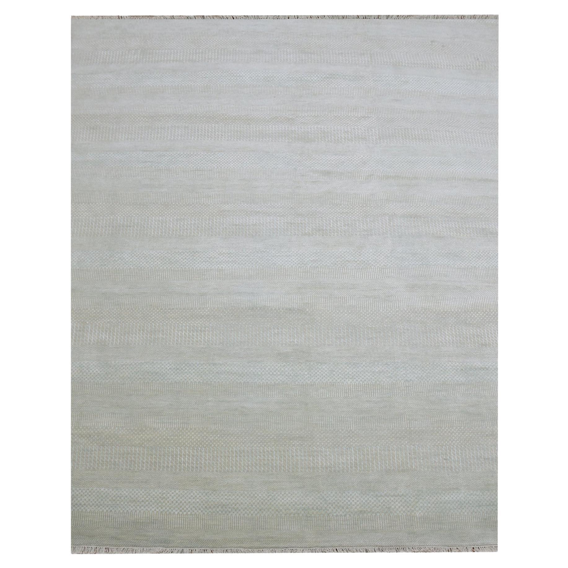 8
1 "x10
3" Bleeker Beige Annodato a mano 100% Lana Design/One Orientale in vendita