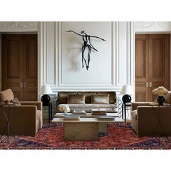 8'1"x11'3" Ochre Red Hand Knotted Vintage All Wool Joshagan Cleaned Oriental Rug