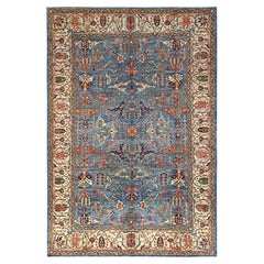 8
1"x12
 Imperial Blue Bijar Garus Design Aryana Grade Hand Knotted Wool Rug