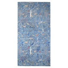 8'1 "x16'2" Blue Afghan Peshawar Hand Knotsted Gallery Size Runner Tapis d'Orient
