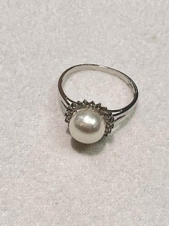 Australian Pearl with 14k White Gold with Diamonds