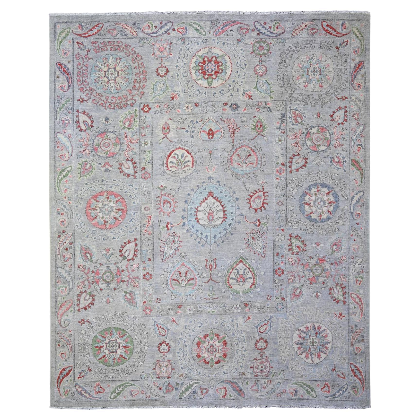 8'1 "x9'3" Tan Color Finer Peshawar Pure Wool Hand Knots Rugs Oriental