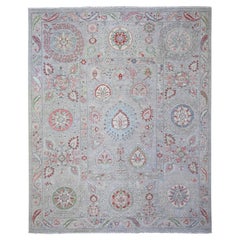 8'1"x9'3" Tan Color Finer Peshawar Pure Wool Hand Knotted Oriental Rug