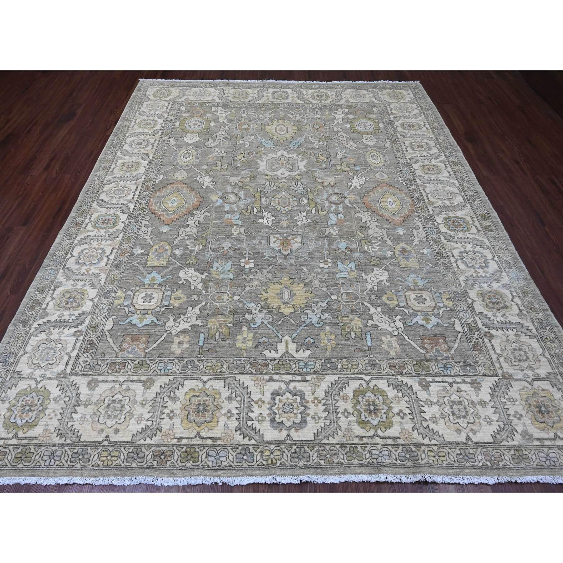 Cedar Brown with Touches of Gold, Peshawar Heriz All Over Design, Vegetable Dyes, High Mountain Wool, Hand Knotted, Denser Weave, Oriental Rug
Primary materials: Wool
Latex: No Pile 
height: 0.25 Inches
Style: Transitional
Primary color: