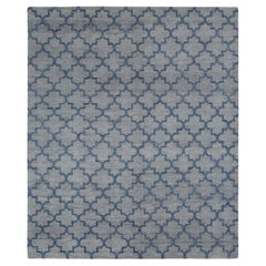 8
1 "x9
9" Gris nuage, noué à la main, tapis en pure laine au design berbère marocain