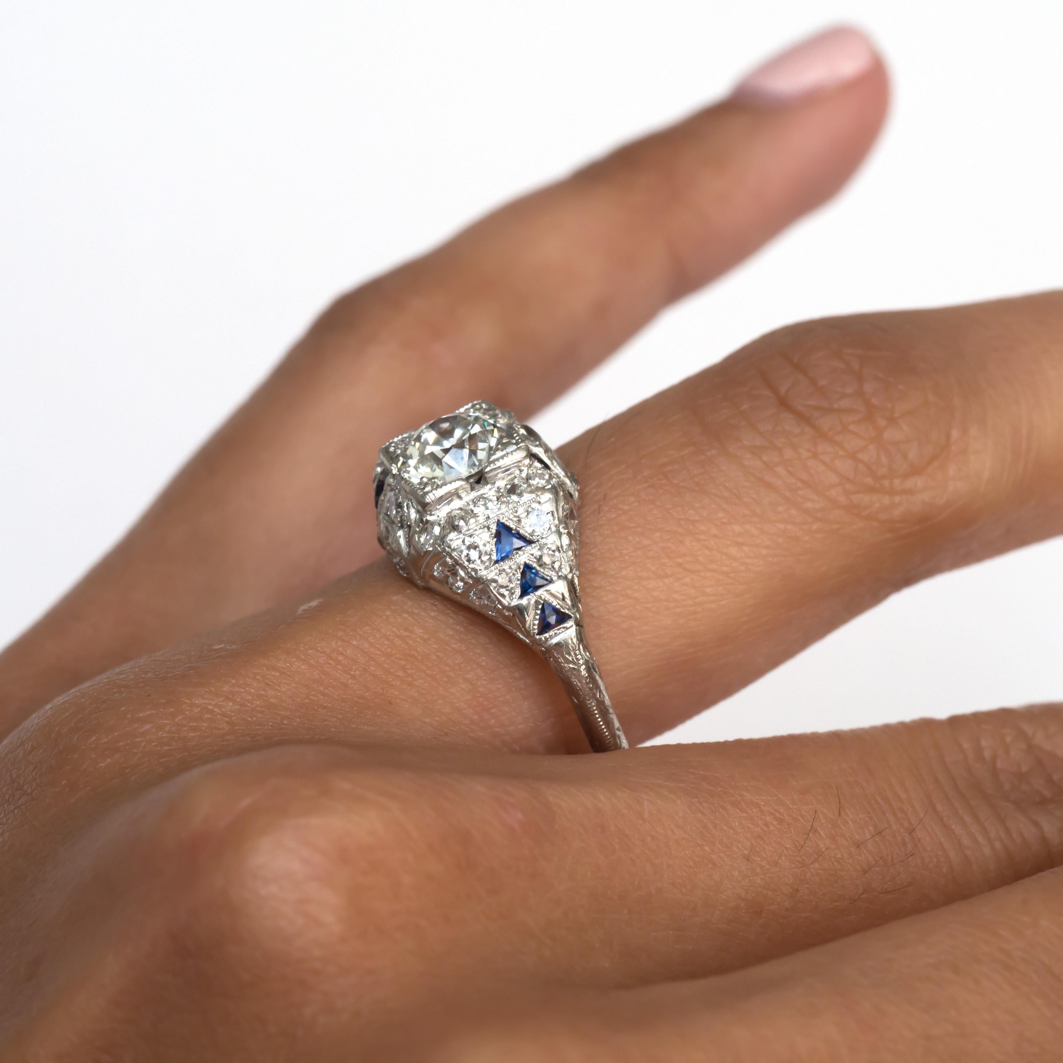 .82 Carat Diamond Platinum Engagement Ring In Good Condition For Sale In Atlanta, GA