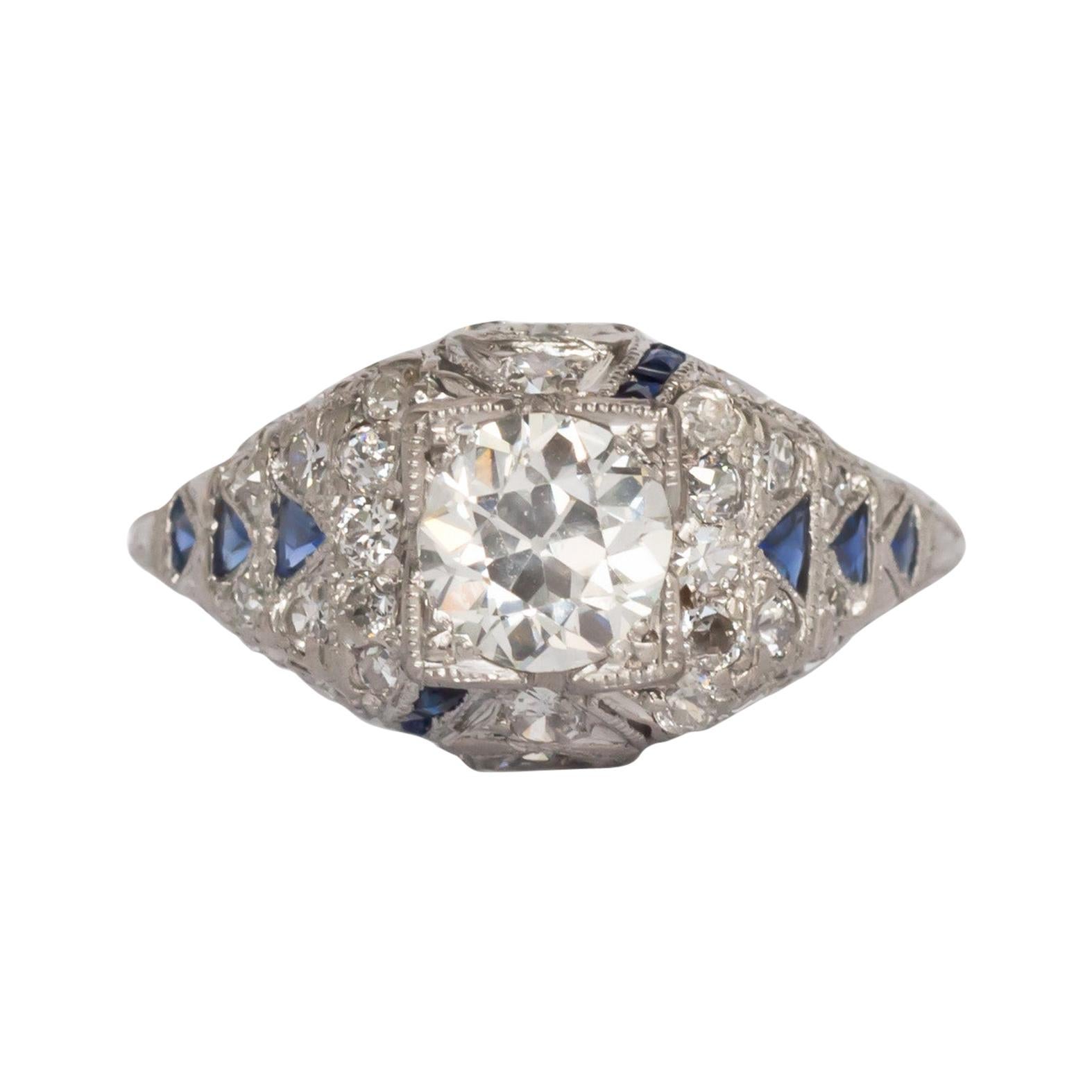 .82 Carat Diamond Platinum Engagement Ring For Sale
