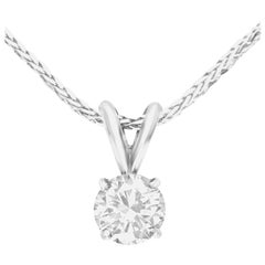 .82 Carat Diamond Set Gold Pendant H Color SI1 Clarity