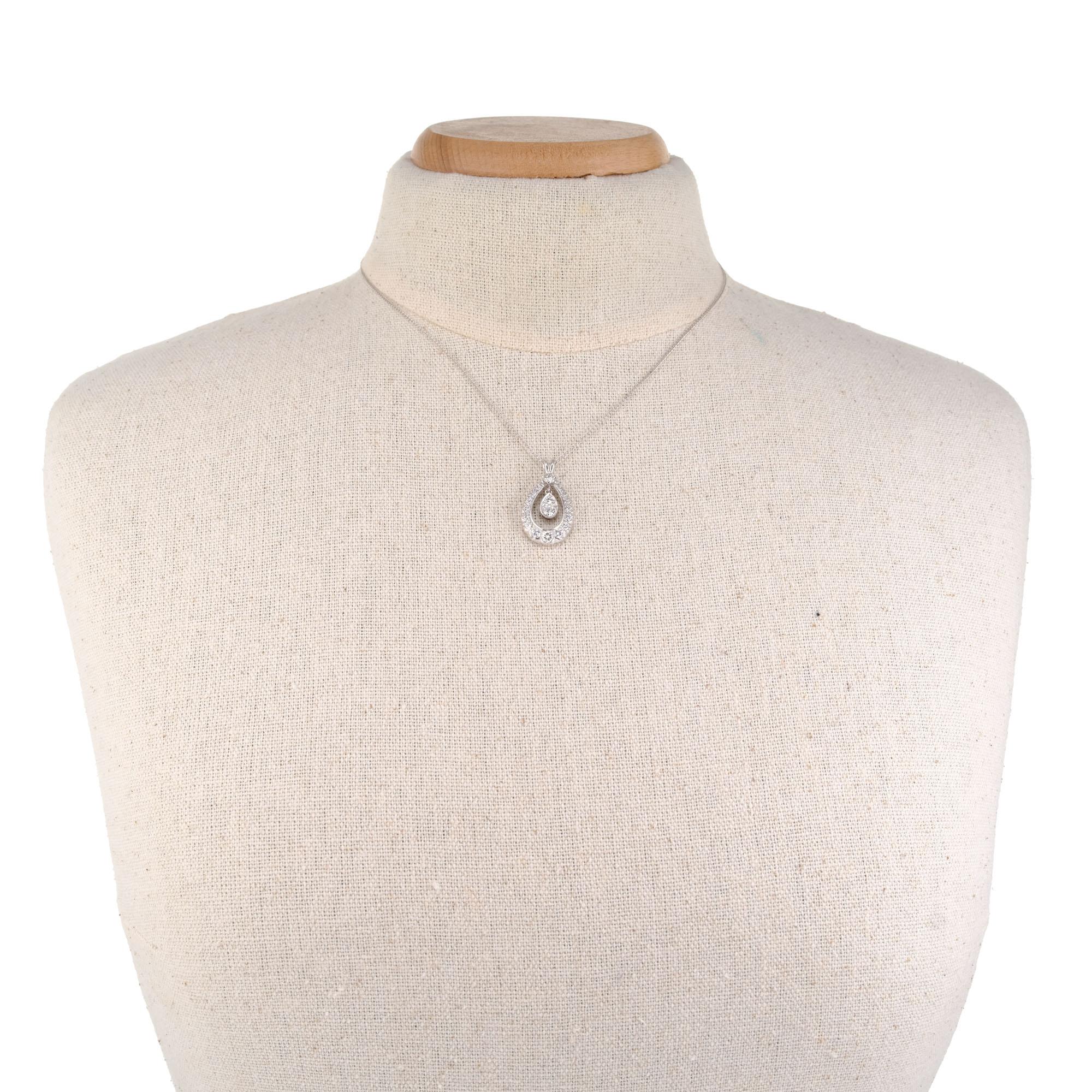 tear drop diamond necklace