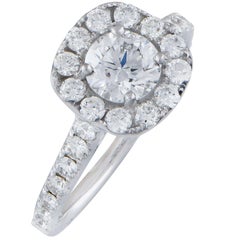 .82 Carat Round Brilliant Cut Diamond Engagement Ring in 18 Karat White Gold