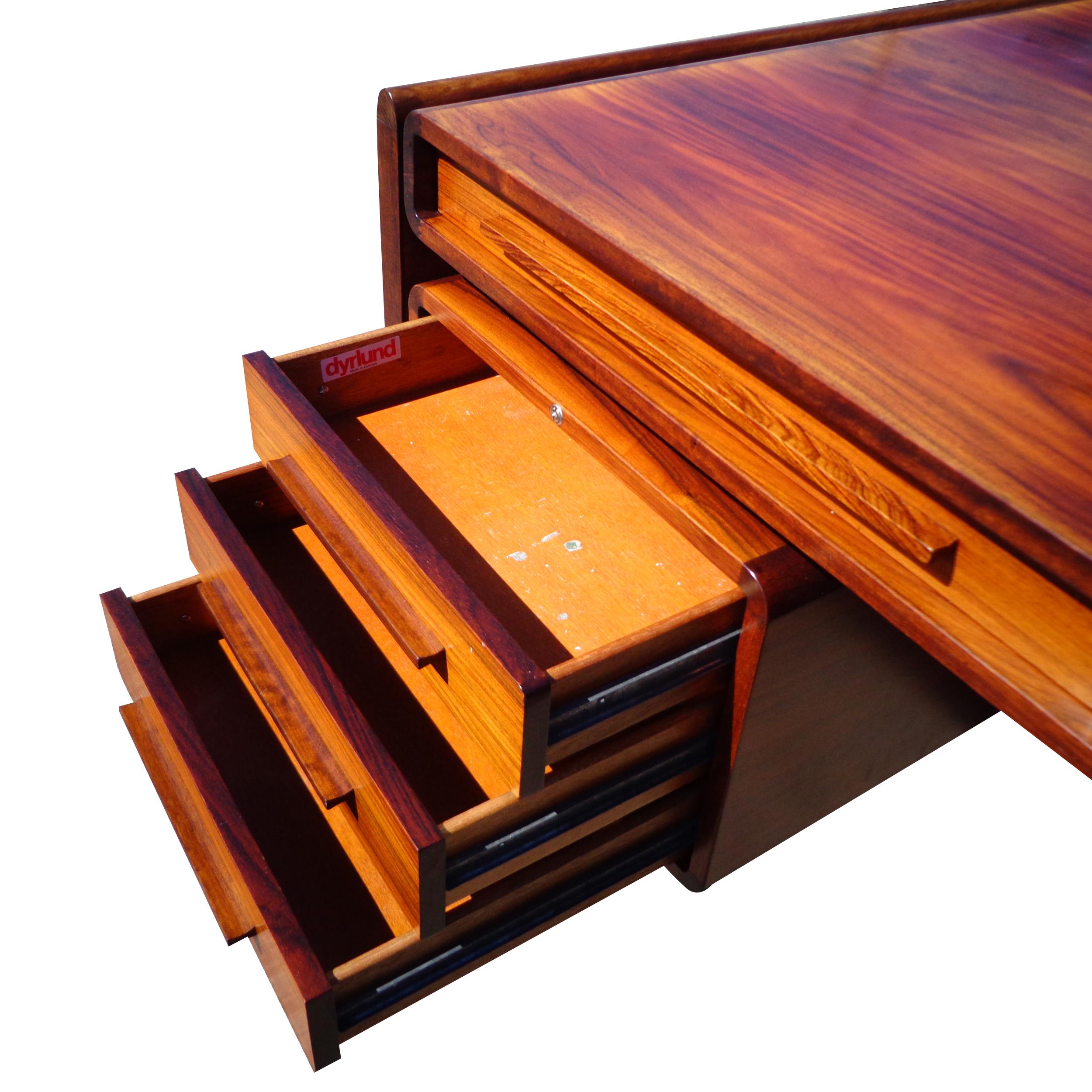 Dyrlund Rosewood Desk from Svend Dyrlund For Sale 3