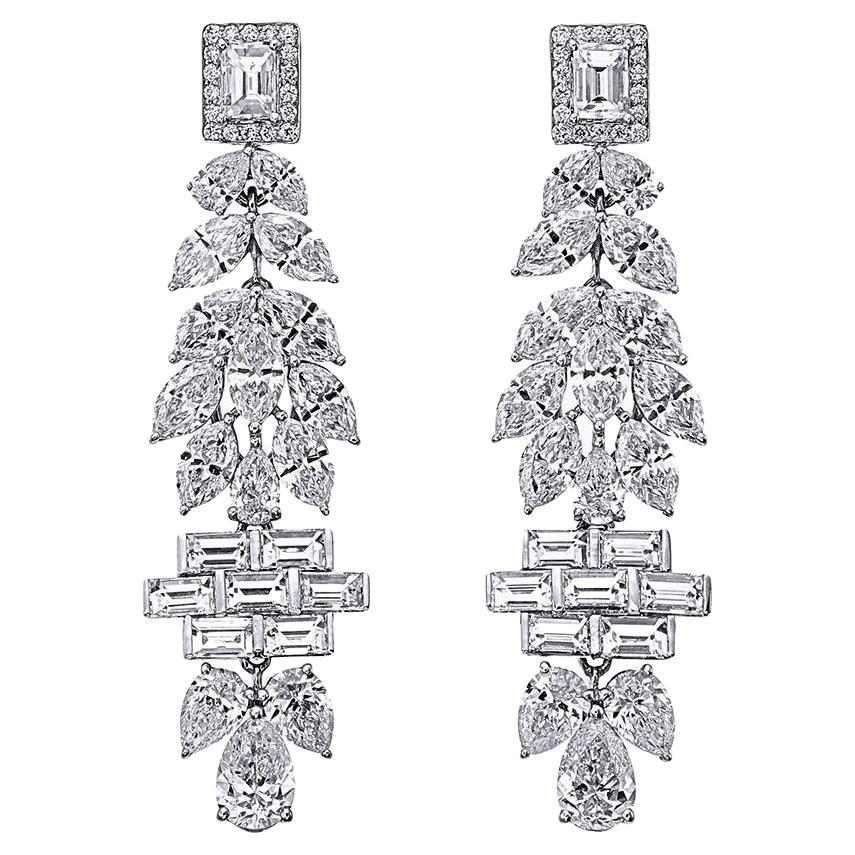 8.20 Carat Diamond Earrings in 18 Karat White Gold