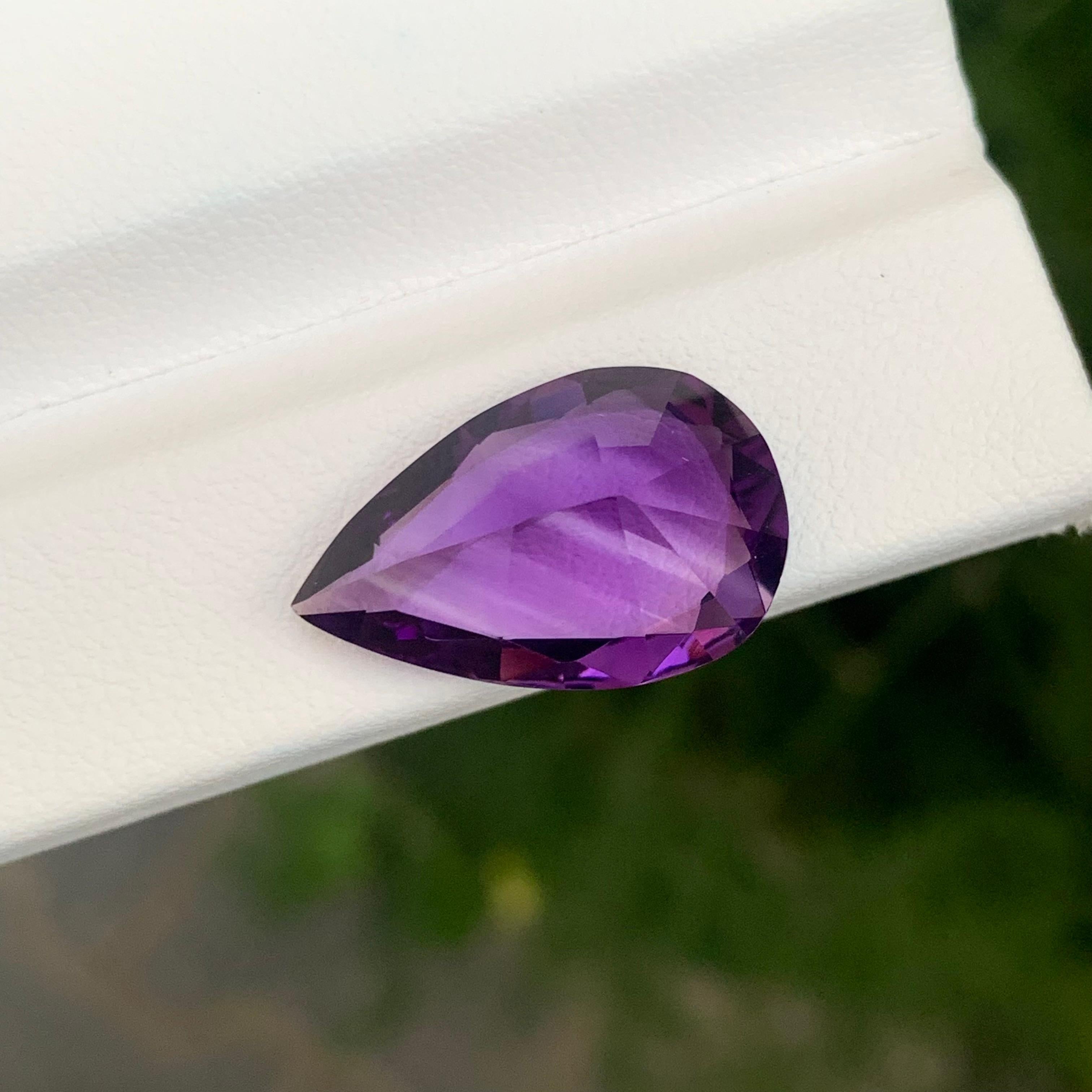 8.20 Carat Natural Loose Amethyst Pear Shape Gemstone For Sale 1