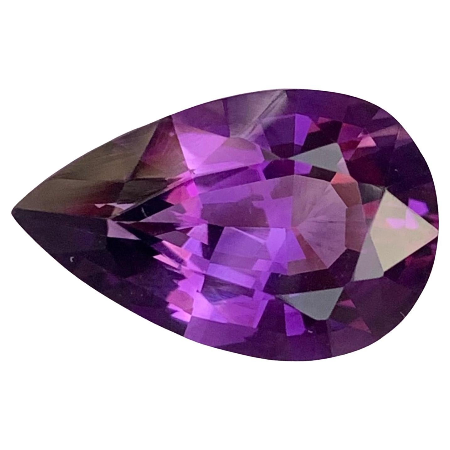 8.20 Carat Natural Loose Amethyst Pear Shape Gemstone