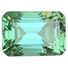 8.20 Carat Natural Loose Mint Green Tourmaline Emerald Cut African Gemstone