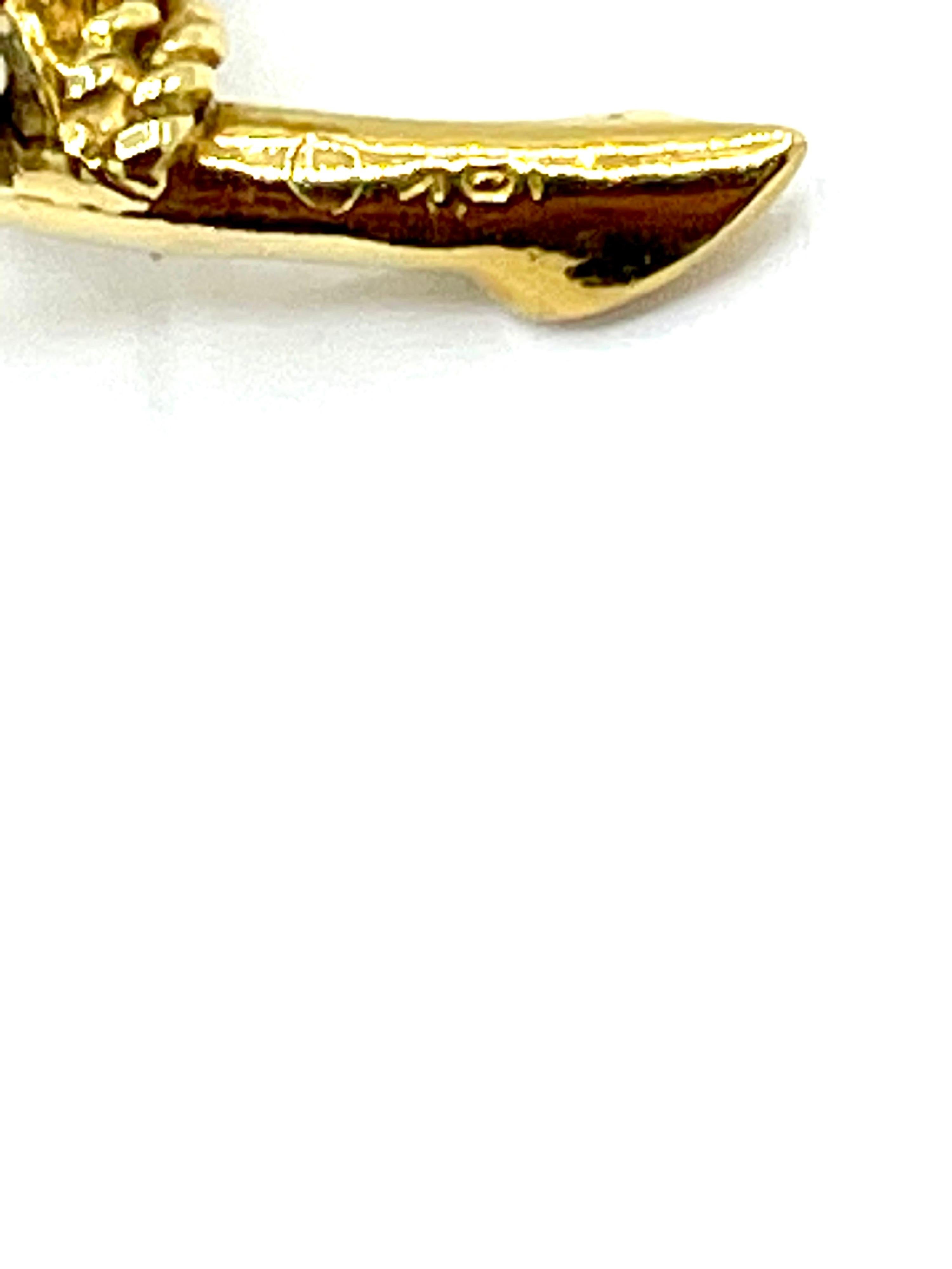 8.20 Carat Pave Diamond and Fire Opal 18 Karat Leaves Pendant Brooch For Sale 6
