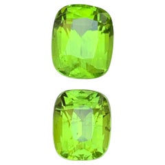 8.20 Carat Vivid Green Natural Peridot Cushion Cut Loose Gemstones from Pakistan