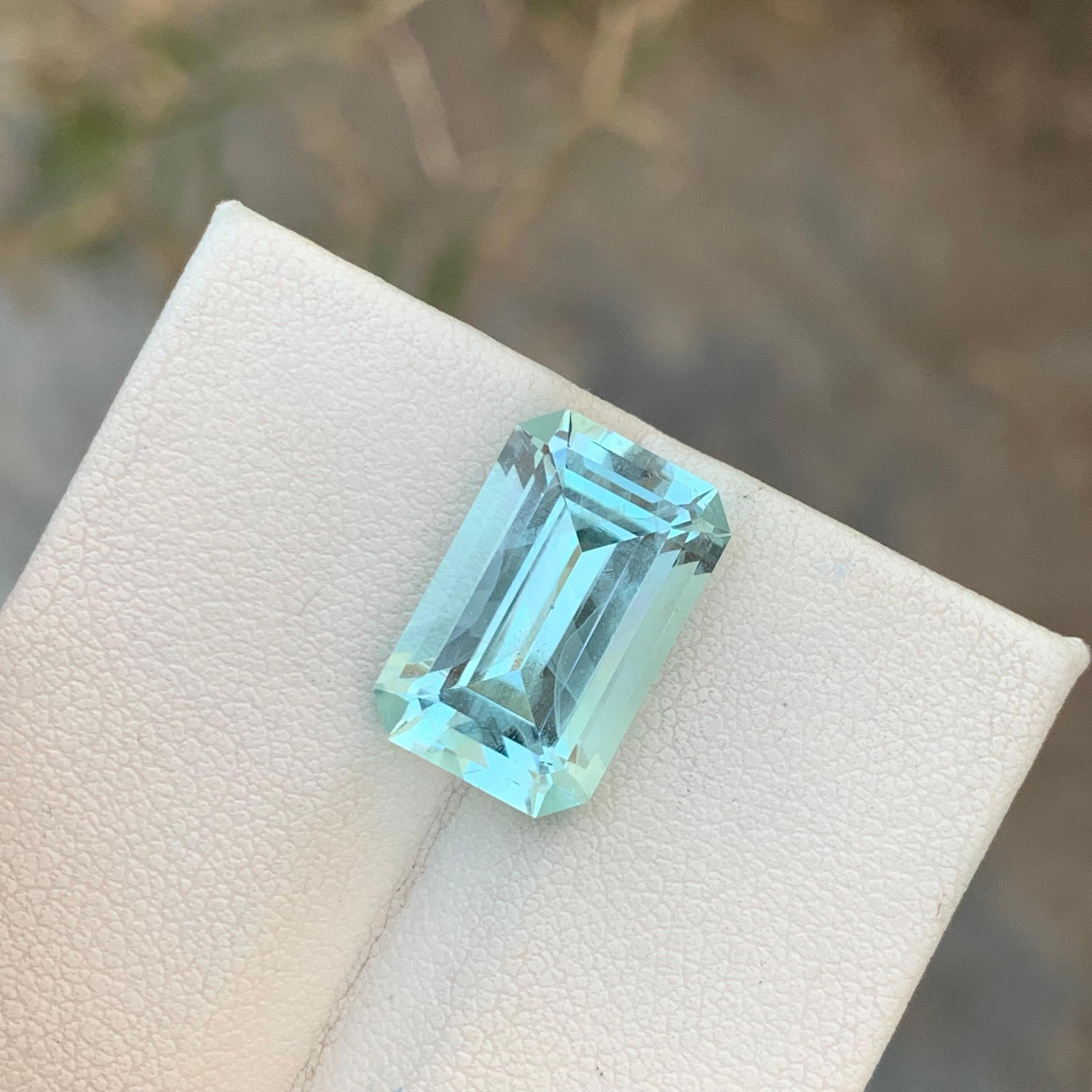 Loose Aquamarine
Weight: 8.20 Carat
Dimension: 15.7 x 10.1 x 7.2 Mm
Colour : Blue and white
Origin: Shigar Valley, Pakistan
Treatment: Non
Certificate : On Demand
Shape: Emerald

Aquamarine is a captivating gemstone known for its enchanting