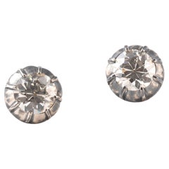 Antique 8.20 ct Old European Cut Diamond Stud Earrings, 1890s
