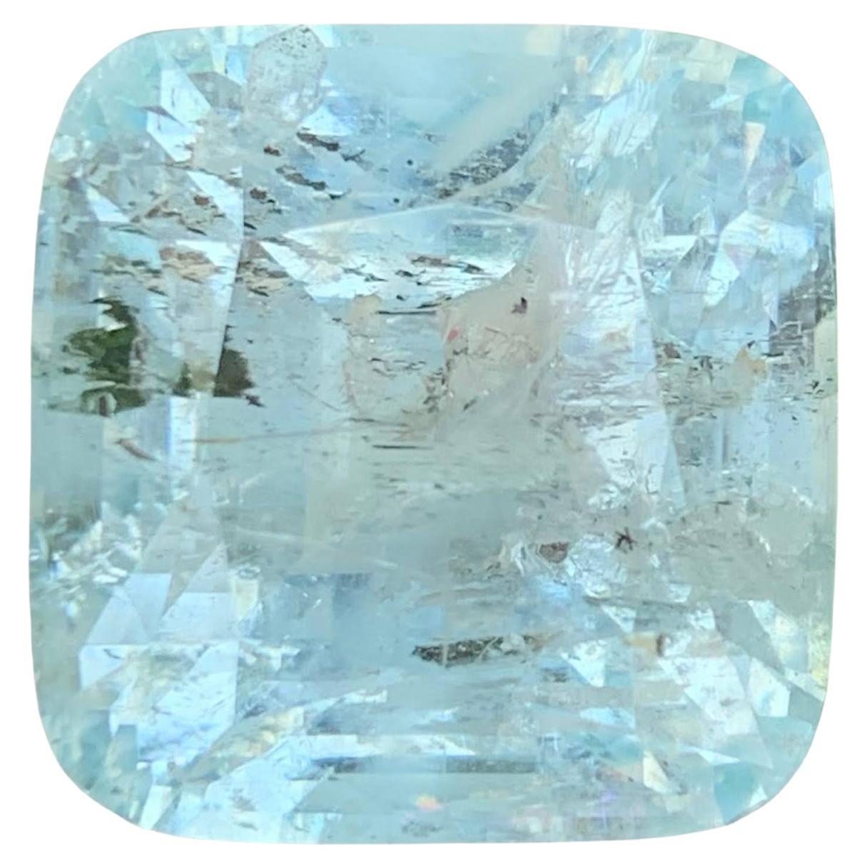 82.10 carats Blue Aquamarine Stone Cushion Cut Natural Pakistani Gemstone