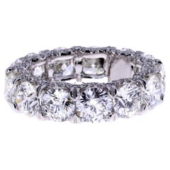 Used 8.21ct Round Diamond Eternity Band With Hidden Halo