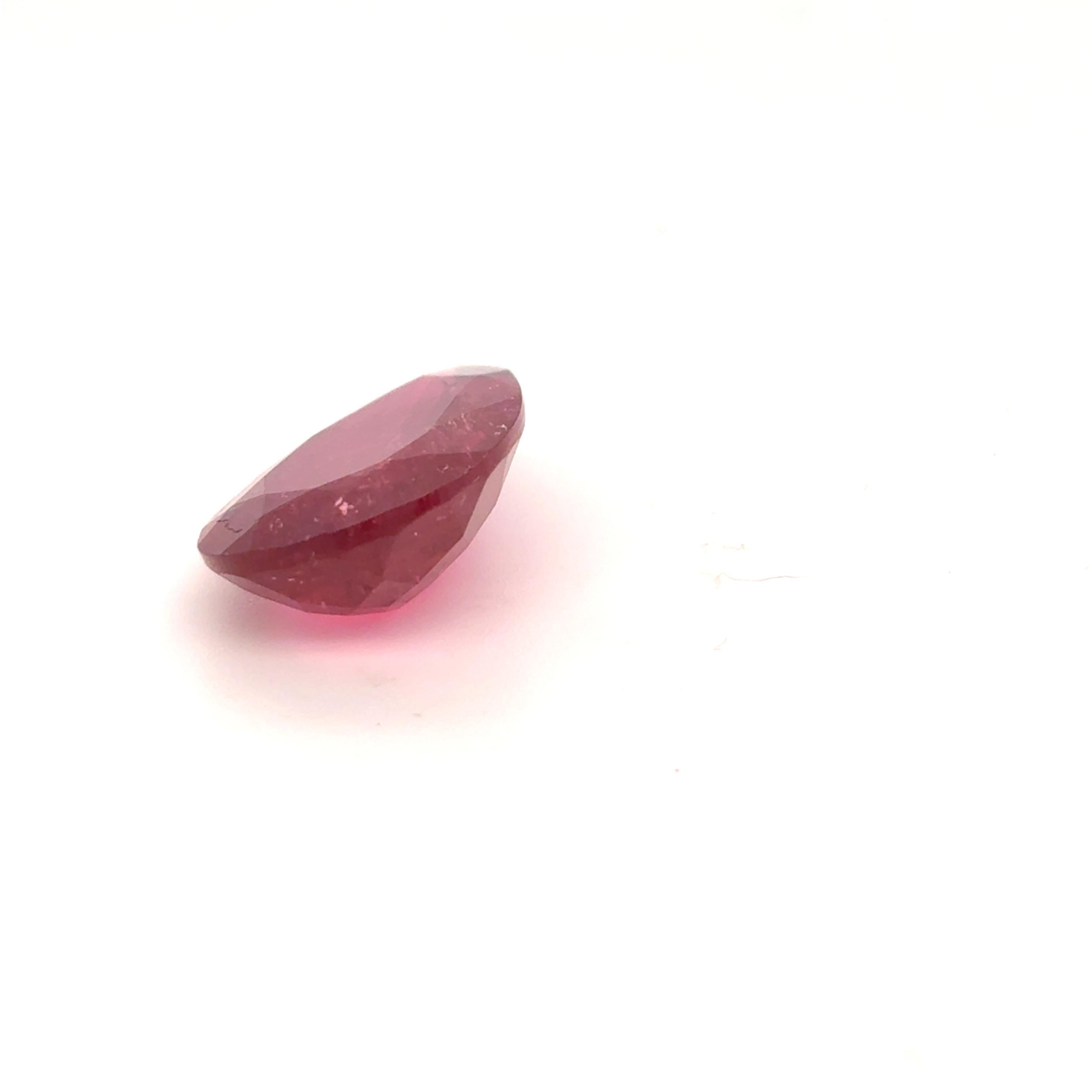 8,22 carati di rubellite naturale con taglio a pera in vendita 6