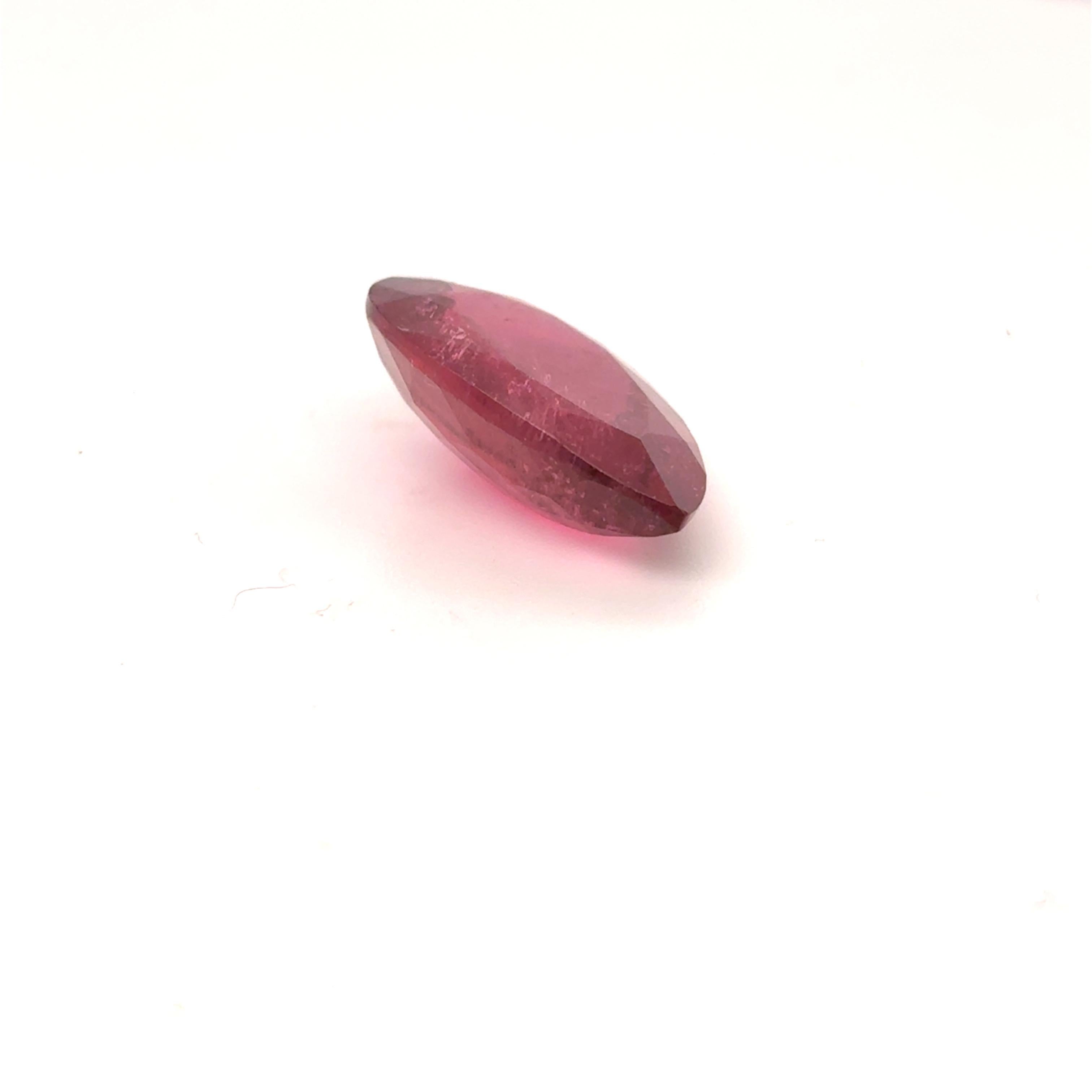 8,22 carati di rubellite naturale con taglio a pera in vendita 7