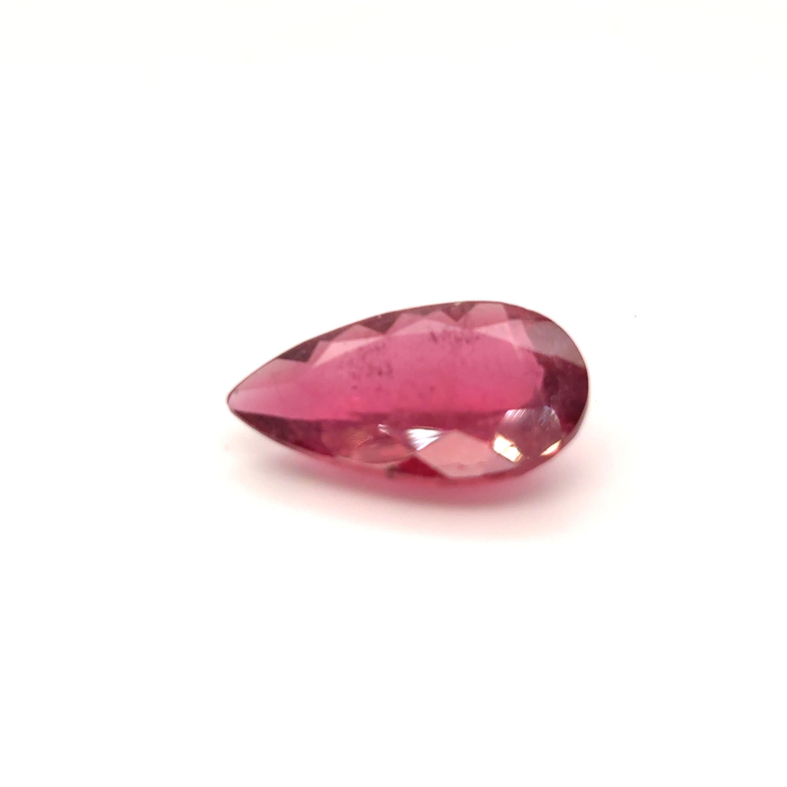 8,22 carati di rubellite naturale con taglio a pera in vendita 12