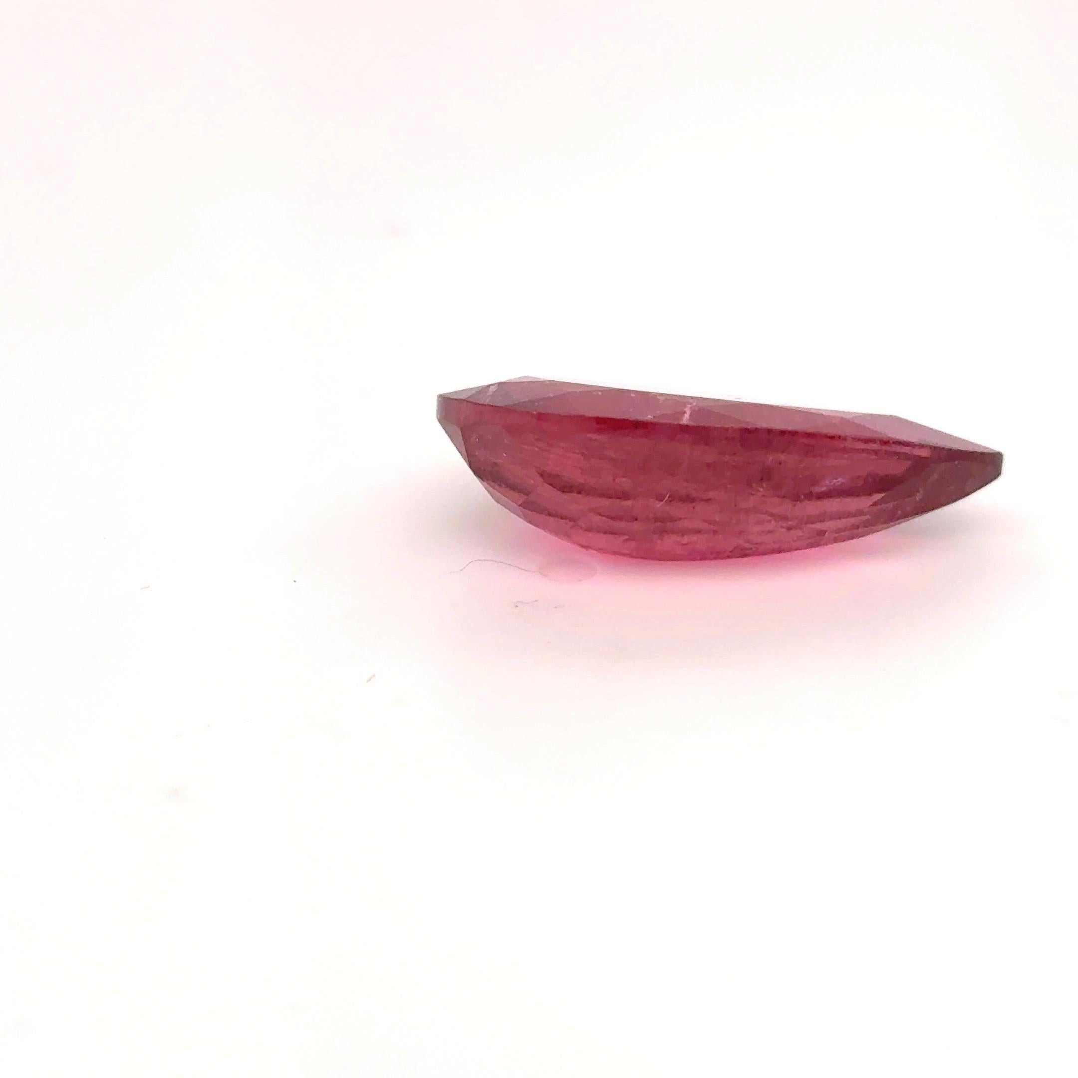8,22 carati di rubellite naturale con taglio a pera in vendita 1
