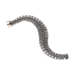 8.23 Carat Diamond Link Bracelet in Art-Deco Style