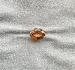 8,24 Karat Pfirsich Turmalin Oval Facettenschliff Stein für Schmuck natürlichen Edelstein