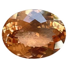 8.24 Carats Peach Tourmaline Oval Faceted Cut stone For Jewelry Natural Gemstone