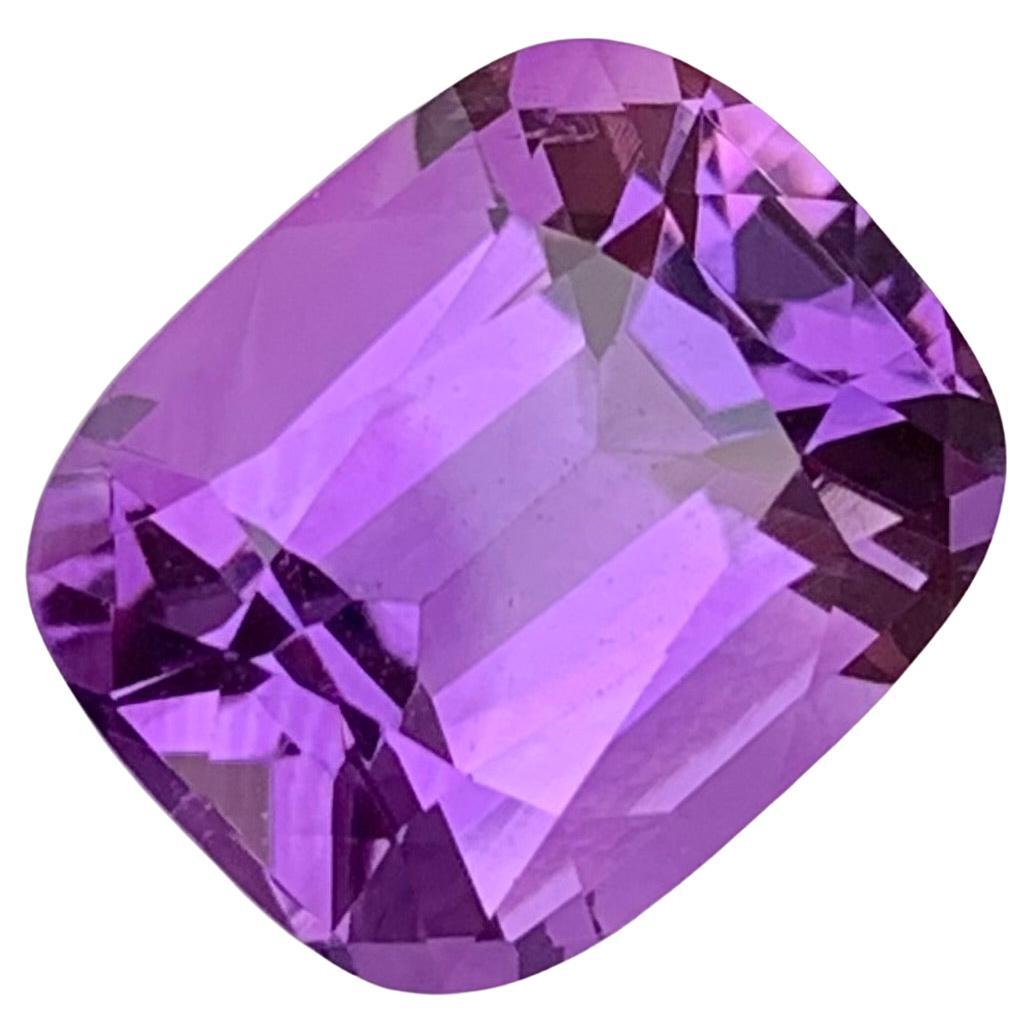 8.25 Carat Natural Loose Amethyst Cushion Shape Gem For Jewellery Making  For Sale