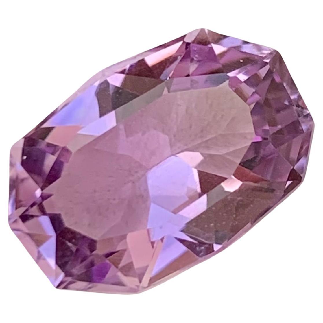 8.25 Carat Natural Loose Amethyst Polygon Shape Ring Size Gem  For Sale