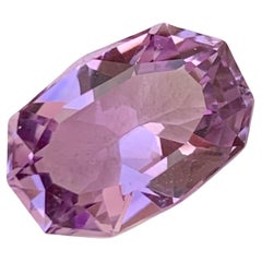 Améthyste naturelle non sertie en forme de polygone de 8,25 carats, taille de bague 