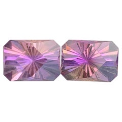 8.25 Carat Natural Loose Ametrine Pair Octagon Cut Gemstone