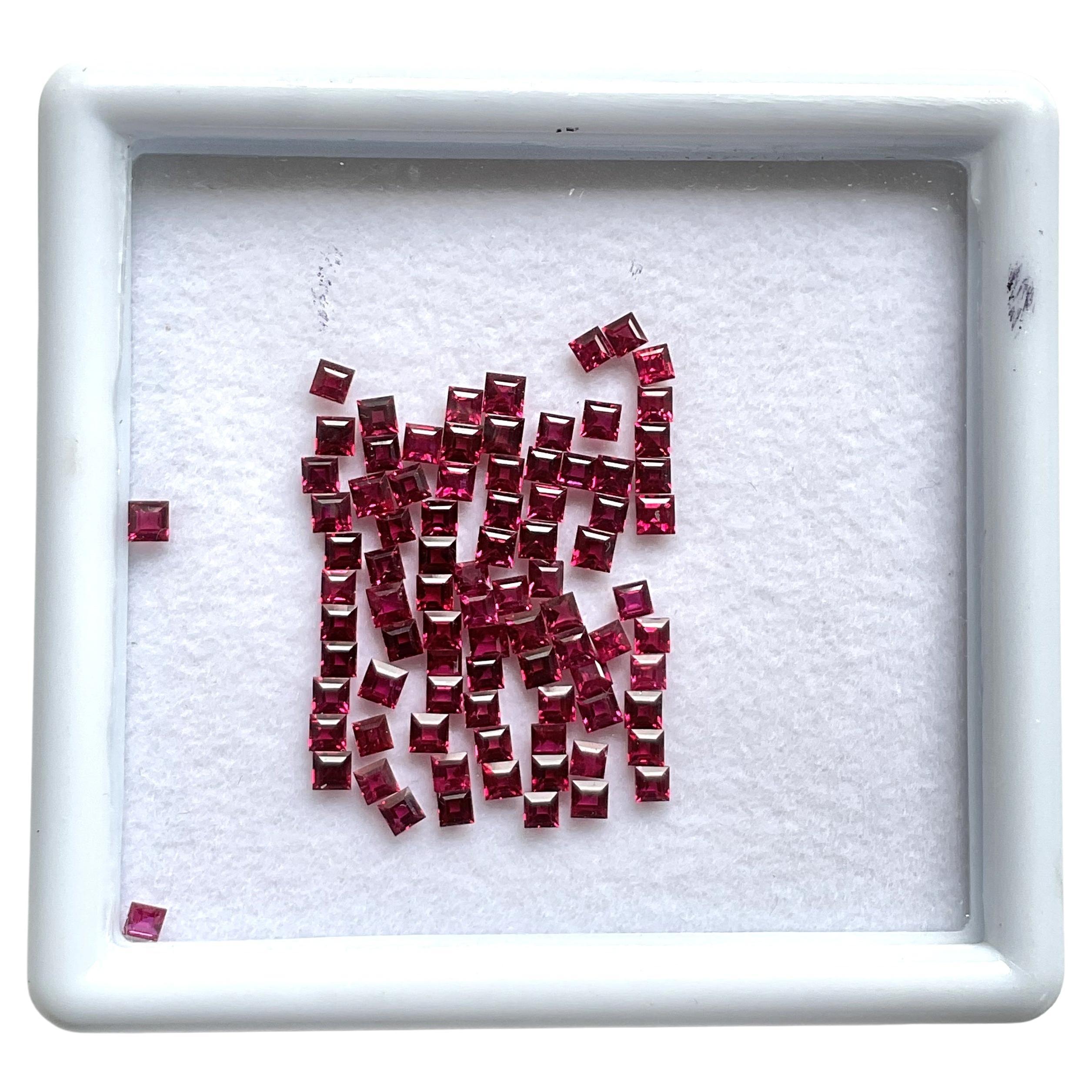 8.25 Carats Mozambique Ruby Top Quality Princess Cut stone No Heat Natural Gem For Sale