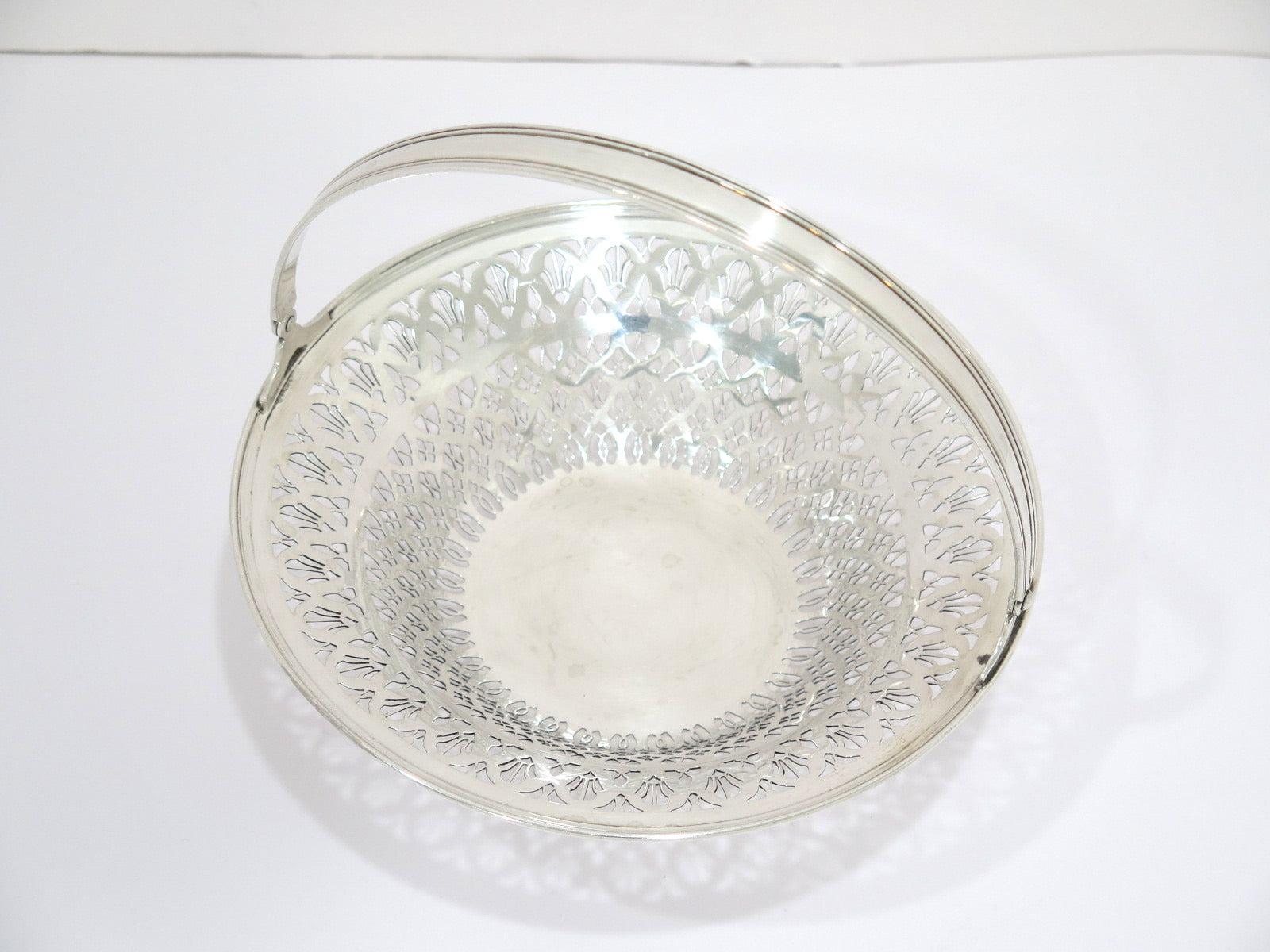 American Sterling Silver Tiffany & Co. Antique Art Deco Openwork Basket