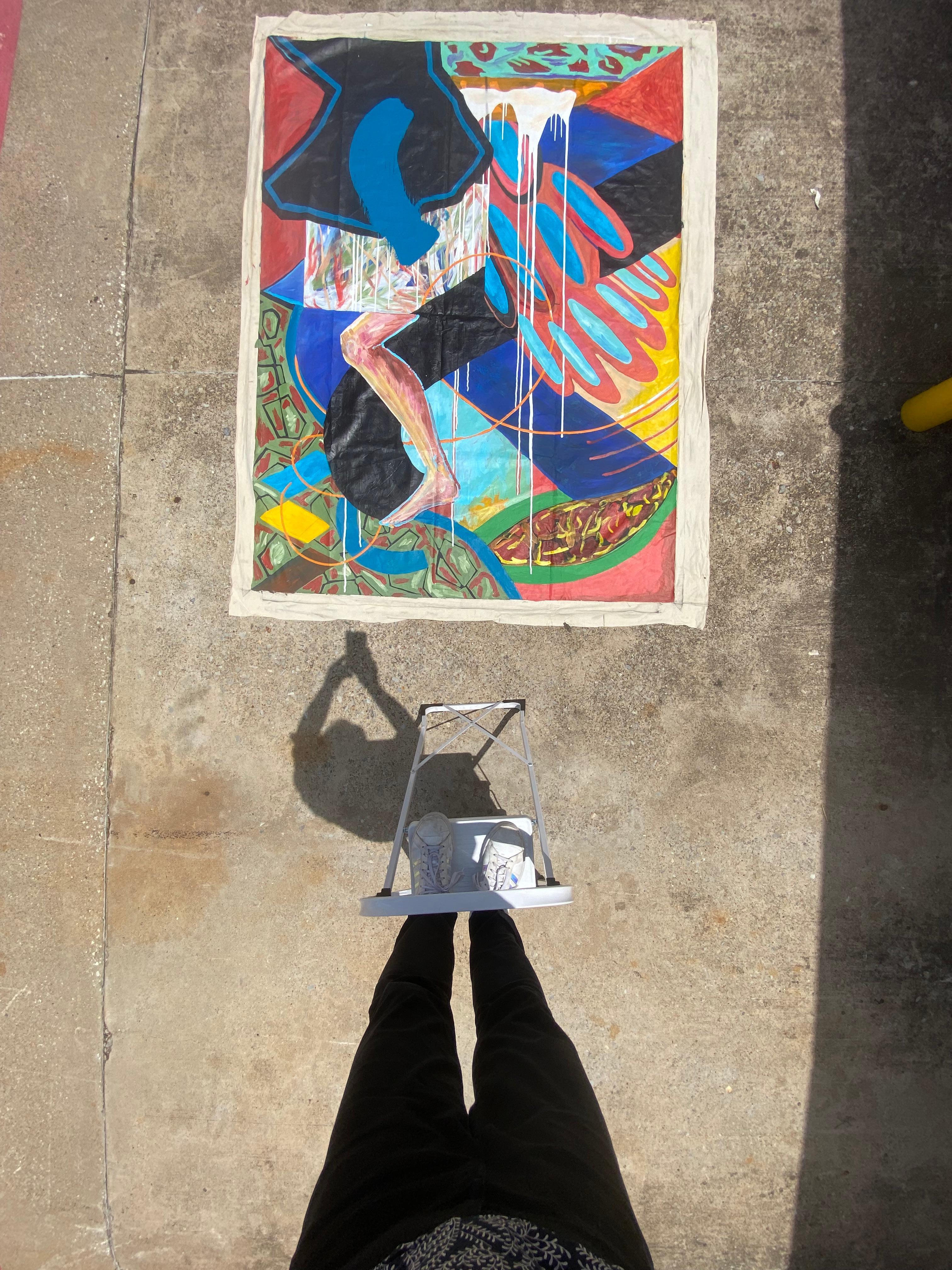 Quadro espressionista luminoso da 82,5