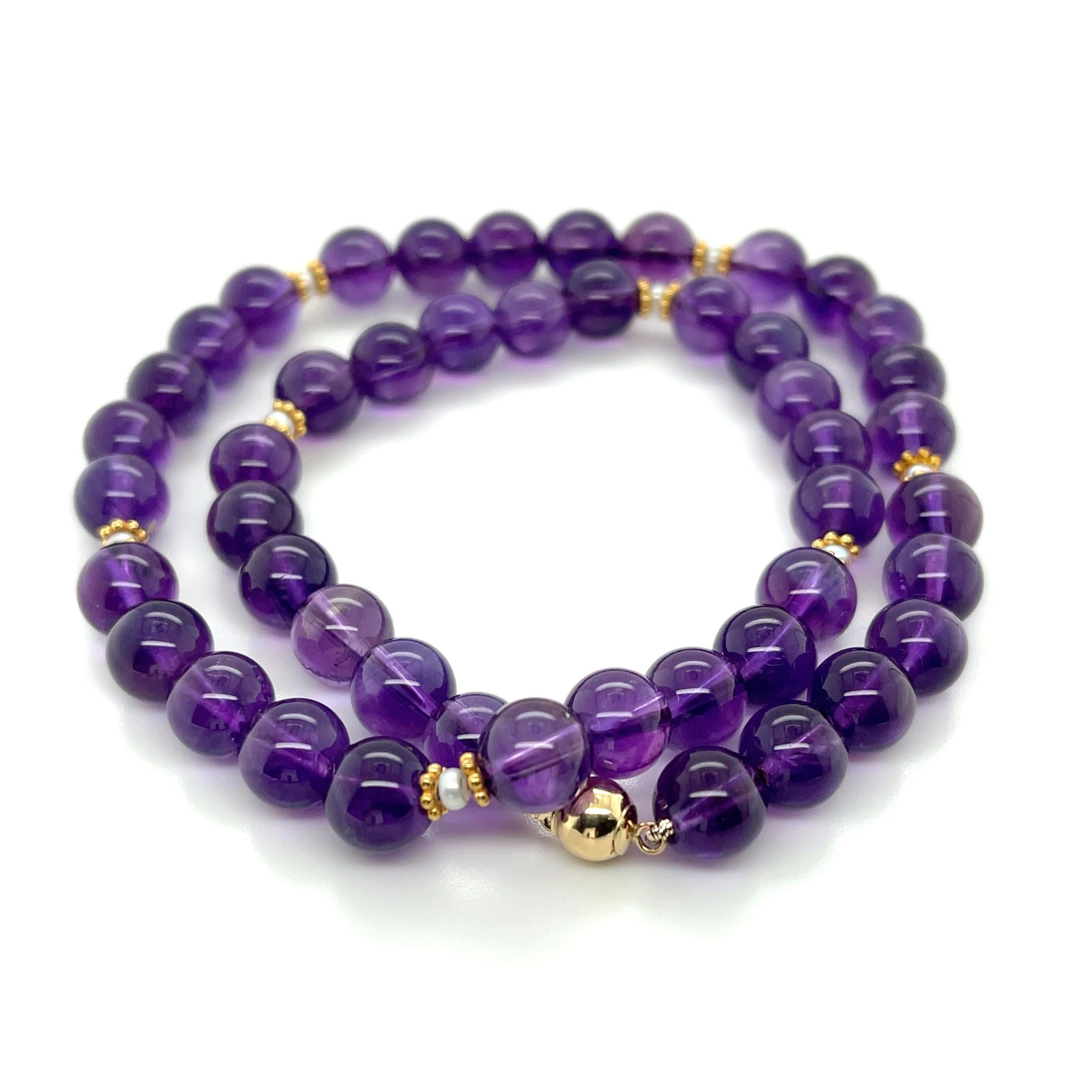 amethyst beads necklace