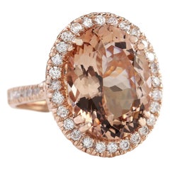 Bague Morganite en or rose 14 carats