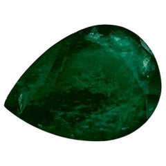 8.26 Carat Natural Emerald Pear Loose Gemstone